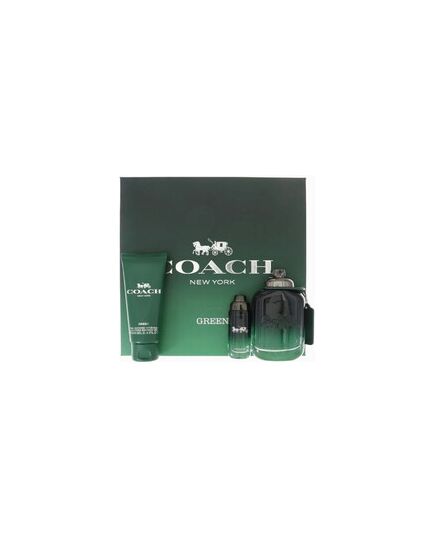 COACH GREEN FOR MEN GIFT SET EDT 100 ML, MINIATURE EDT 15 ML AND SHOWER GEL 100 ML