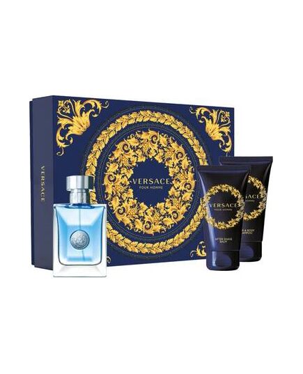 VERSACE POUR HOMME GIFT SET EDT 50 ML, AFTER SHAVE BALM 50 ML AND SHAMPOO 50 ML