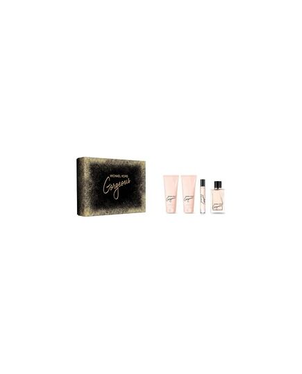 MICHAEL KORS GORGEOUS! GIFT SET EDP 100 ML, BODY LOTION 100 ML, SHOWER GEL 100 ML AND MINIATURE EDP 10 ML