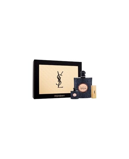 YVES SAINT LAURENT BLACK OPIUM GIFT SET EDP 90 ML, MINIATURE EDP 7.5 ML AND LIPSTICK
