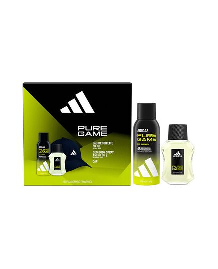 ADIDAS PURE GAME DÁRKOVÁ SADA EDT 50 ML, DEOSPRAY 150 ML A KŠILTOVKA