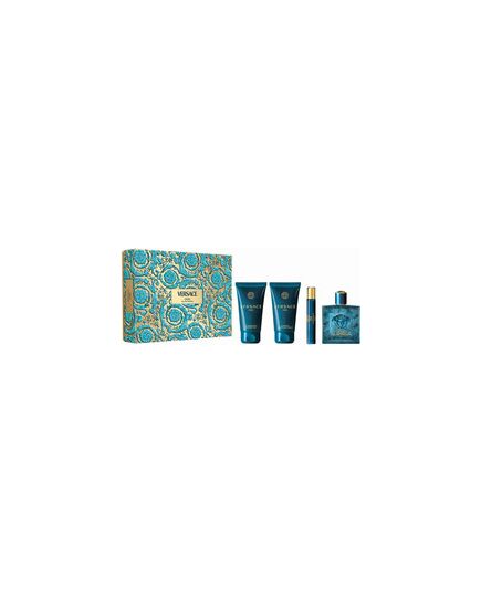 VERSACE EROS GIFT SET EDP 100 ML, AFTER SHAVE BALM 75 ML, SHOWER GEL 75 ML AND MINIATURE EDP 10 ML