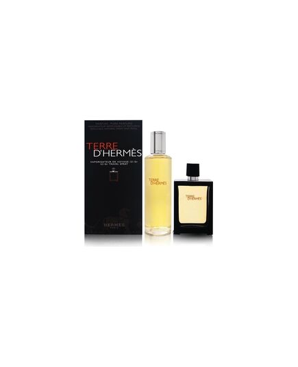 HERMÈS TERRE D'HERMES PURE PERFUME GIFT SET PERFUME 30 ML REFILL + TERRE D'HERMES PURE PERFUME 125 ML