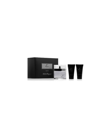 SALVATORE FERRAGAMO F BY FERRAGAMO POUR HOMME BLACK DÁRKOVÁ SADA EDT 100 ML, SPRCHOVÝ GEL 75 ML A BALZÁM PO HOLENÍ 75 ML