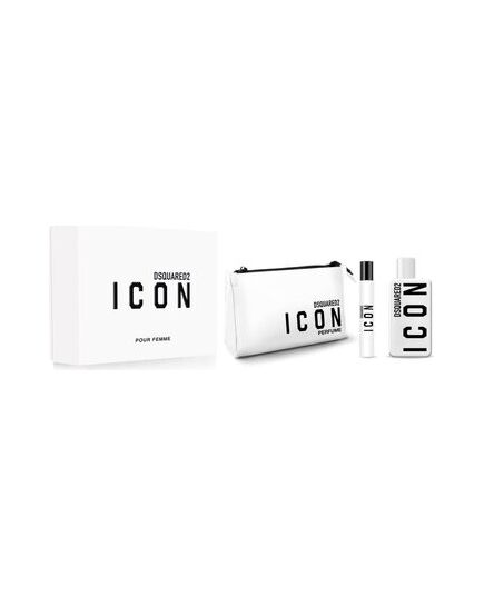 DSQUARED2 ICON POUR FEMME DÁRKOVÁ SADA EDP 100, MINIATURKA EDP 10 ML A KOSMETICKÁ TAŠTIČKA