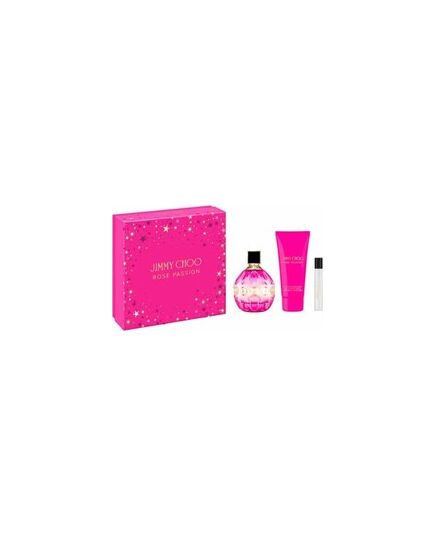 JIMMY CHOO ROSE PASSION GIFT SET EDP 100 ML, MINIATURE EDP 7.5 ML AND BODY LOTION 100 ML