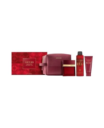 GUESS SEDUCTIVE RED POUR HOMME DÁRKOVÁ SADA EDT 100 ML, TĚLOVÝ SPREJ 226 ML, SPRCHOVÝ GEL 100 ML A TAŠTIČKA