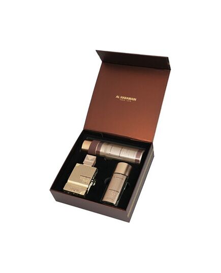 AL HARAMAIN AMBER OUD GOLD EDITION EXTREME DÁRKOVÁ SADA EXTRAIT DE PARFUM 75 ML, EXTRAIT DE PARFUM 30 ML A DEOSPRAY 200 ML