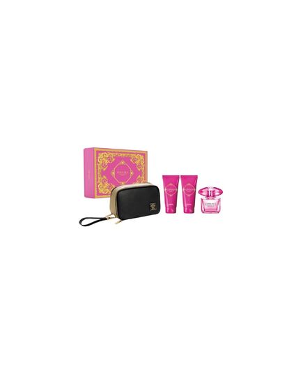 VERSACE BRIGHT CRYSTAL ABSOLU GIFT SET EDP 90 ML, BODY LOTION 100 ML, SHOWER GEL 100 ML AND COSMETIC BAG