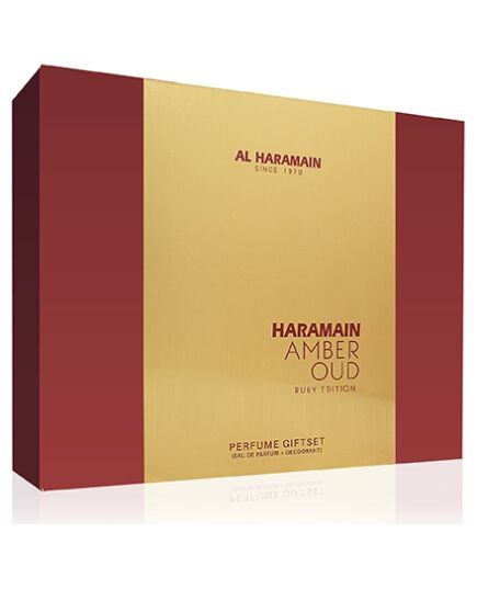 AL HARAMAIN AMBER OUD RUBY EDITION SET U (EDP 75ML + EDP 30ML + DEO 200ML)