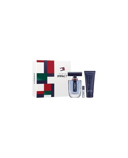 TOMMY HILFIGER IMPACT GIFT SET EDT 100 ML, SHOWER GEL 100 ML AND MINIATURE EDT 4 ML
