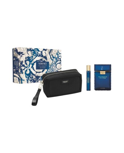 VERSACE MAN EAU FRAICHE EXTREME DÁRKOVÁ SADA EDP 100 ML, MINIATURKA EDP 10 ML A KOSMETICKÁ TAŠTIČKA