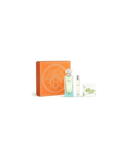 HERMÈS UN JARDIN SUR LE NIL GIFT SET EDT 100ML, EDT 15ML AND SOLID SOAP 50G