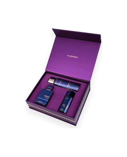 AL HARAMAIN AMBER OUD DUBAI NIGHT DÁRKOVÁ SADA EXTRAIT DE PARFUM 75 ML, EXTRAIT DE PARFUM 30 ML A TĚLOVÝ ZÁVOJ 250 ML