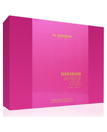 AL HARAMAIN AMBER OUD ULTRA VIOLET GIFT SET FOR WOMEN EAU DE PARFUM 75 ML + EAU DE PARFUM 30 ML + BODY MIST 200 ML