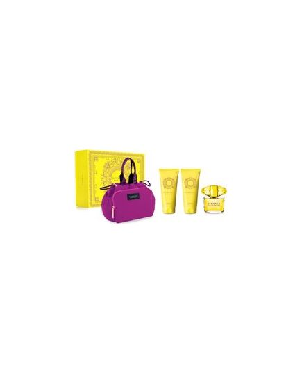 VERSACE YELLOW DIAMOND GIFT SET EDT 90 ML, BODY LOTION 100 ML, SHOWER GEL 100 ML AND HANDBAG