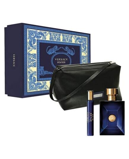VERSACE DYLAN BLUE POUR HOMME EAU DE TOILETTE FOR MEN 100 ML + TOALETNÍ VODA 10 ML + KOSMETICKÁ TAŠTIČKA GIFT SET