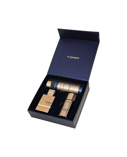 AL HARAMAIN AMBER OUD BLEU EDITION DÁRKOVÁ SADA EDP 75 ML, EDP 30 ML A DEOSPRAY 200 ML