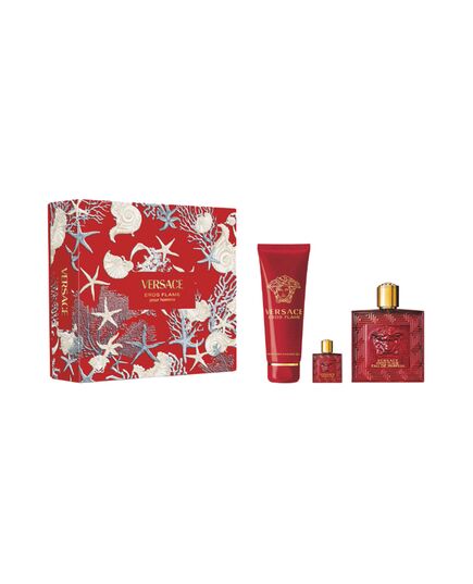VERSACE EROS FLAME DÁRKOVÁ SADA EDP 100 ML, SPRCHOVÝ GEL 150 ML A MINIATURKA EDP 5 ML