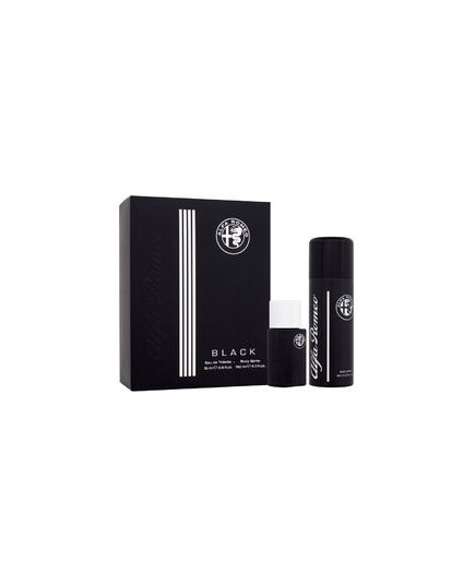 ALFA ROMEO BLACK GIFT SET EDT 15 ML AND BODY SPRAY 150 ML