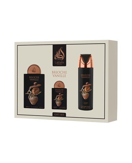 LATTAFA BRIOCHE VANILLE DÁRKOVÁ SADA EDP 100 ML, EDP 20 ML A DEOSPRAY 200 ML