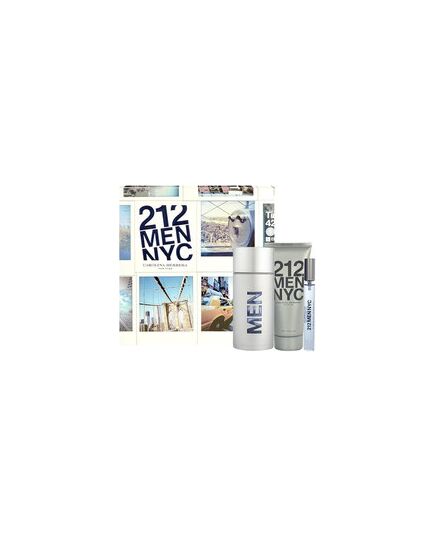CAROLINA HERRERA 212 MEN GIFT SET EDT 100 ML AFTER SHAVE GEL (GEL, AFTER SHAVE) 212 MEN 100 ML AND 212 MINIATURES MEN EDT 10 ML