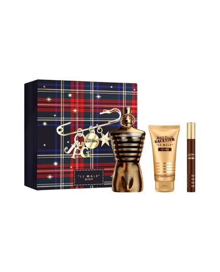 JEAN PAUL GAULTIER LE MALE ELIXIR DÁRKOVÁ SADA EDP 125 ML, SPRCHOVÝ GEL 75 ML A MINIATURKA EDP 10 ML