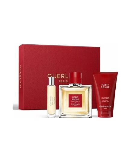 GUERLAIN HABIT ROUGE DÁRKOVÁ SADA EDT 100 ML, SPRCHOVÝ GEL 75 ML A MINIATURKA EDT 10 ML