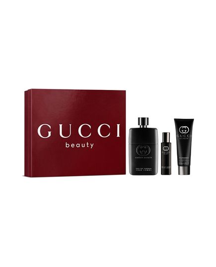 GUCCI GUILTY POUR HOMME EAU DE PARFUM DÁRKOVÁ SADA EDP 90 ML, SPRCHOVÝ GEL 50 ML A MINIATURKA EDP 15 ML