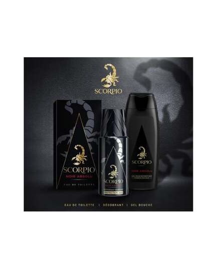 SCORPIO NOIR ABSOLU DÁRKOVÁ SADA EDT 75 ML, SPRCHOVÝ GEL 250 ML A DEOSPRAY 150 ML