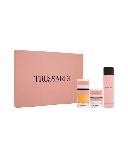TRUSSARDI DÁRKOVÁ SADA EDP 90 ML, TĚLOVÉ MLÉKO 200 ML A VLASOVÁ MLHA 30 ML