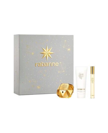 PACO RABANNE LADY MILLION DÁRKOVÁ SADA EDP 50 ML, TĚLOVÉ MLÉKO 100 ML A MINIATURKA EDP 10 ML