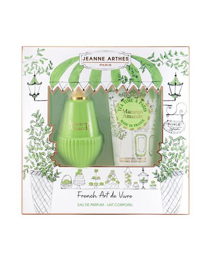 JEANNE ARTHES TEA TIME A PARIS MACARON AMANDE DÁRKOVÁ SADA EDP 100 ML A TĚLOVÉ MLÉKO 150 ML