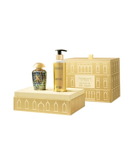 THE MERCHANT OF VENICE QUEEN OF THE NIGHT DÁRKOVÁ SADA EDP 100 ML A TĚLOVÉ MLÉKO 250 ML
