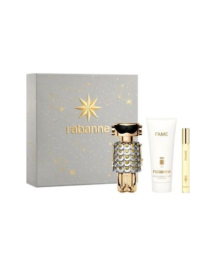PACO RABANNE FAME DÁRKOVÁ SADA EDP 50 ML, TĚLOVÉ MLÉKO 100 ML A MINIATURKA EDP 10 ML