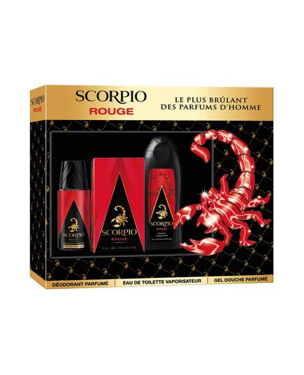 SCORPIO ROUGE DÁRKOVÁ SADA EDT 75 ML, SPRCHOVÝ GEL 250 ML A DEOSPRAY 150 ML