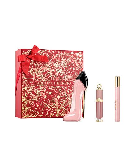 CAROLINA HERRERA GOOD GIRL BLUSH DÁRKOVÁ SADA EDP 80 ML, LESK NA RTY 5 ML A MINIATURKA EDP 10 ML