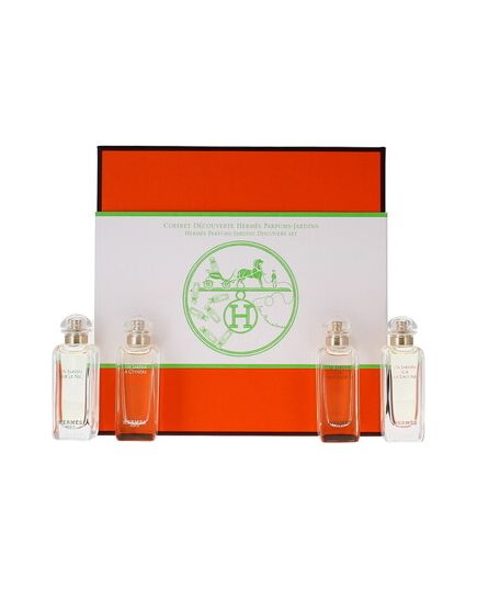 HERMÈS UN JARDIN DISCOVERY SET KOLEKCE MINIATUR DÁRKOVÁ SADA EDT UN JARDIN SUR LA LAGUNE 7,5 ML A EDT UN JARDIN A CYTHERE 7,5 ML A EDT UN JARDIN SUR LE NIL 7