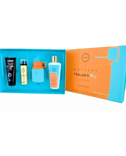 ARMAF ODYSSEY MANDARIN SKY GIFT SET EDP 100 ML, TĚLOVÝ SPREJ 50 ML, SHOWER GEL 100 ML A PÁNSKÝ ŠAMPON 250 ML