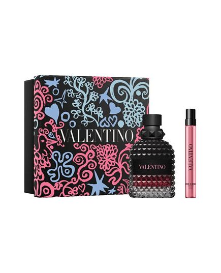 VALENTINO UOMO BORN IN ROMA INTENSE GIFT SET EDP 50 ML A MINIATURE EDP 10 ML