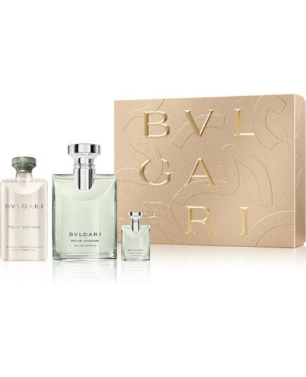 BVLGARI POUR HOMME DÁRKOVÁ SADA EDP 100 ML, MINIATURKA EDP 5 ML A SPRCHOVÝ GEL 75 ML