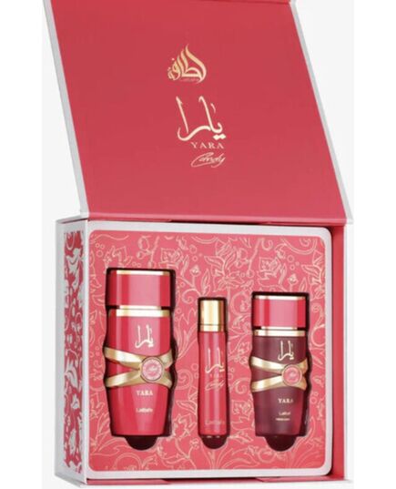 LATTAFA YARA CANDY DÁRKOVÁ SADA EDP 100 ML, MINIATURKA EDP 12 ML A VLASOVÝ SPREJ 50 ML