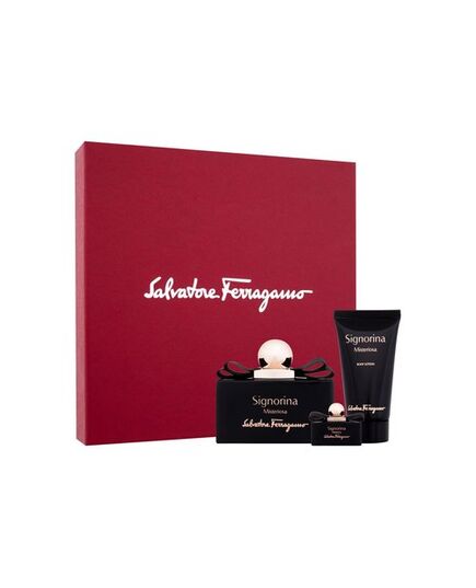 SALVATORE FERRAGAMO SIGNORINA MISTERIOSA GIFT SET EDP 100 ML, BODY LOTION 50 ML AND MINIATURE EDP 5 ML