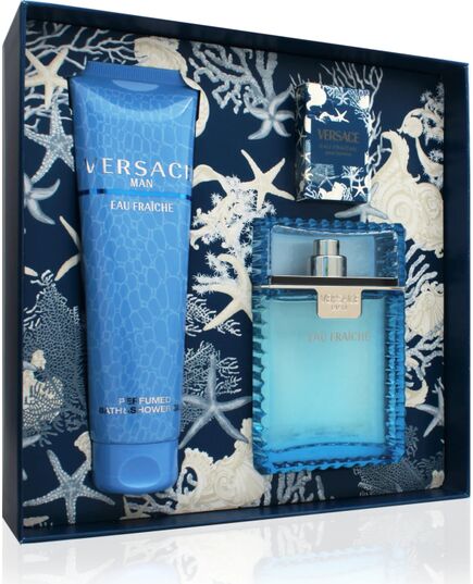 VERSACE MAN EAU FRAICHE DÁRKOVÁ SADA EDT 100 ML, MINIATURKA EDT 5 ML A SPRCHOVÝ GEL 150 ML