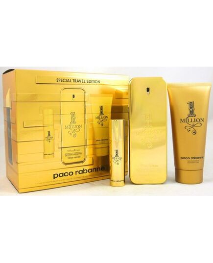 PACO RABANNE 1 MILLION GIFT SET EDT 100 ML, SPRCHOVÝ GEL 1 MILLION 100 ML A MINIATURE 1 MILLION EDT 10 ML