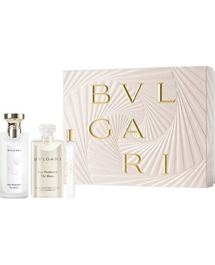 BVLGARI EAU PARFUMÉE AU THÉ BLANC DÁRKOVÁ SADA EDT 75 ML, SPRCHOVÝ GEL 75 ML A MINIATURKA EDT 10 ML