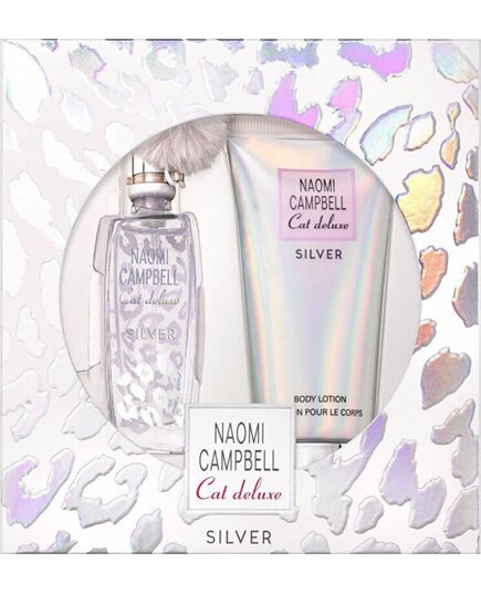 NAOMI CAMPBELL CAT DELUXE SILVER DÁRKOVÁ SADA EDT 15 ML A TĚLOVÉ MLÉKO