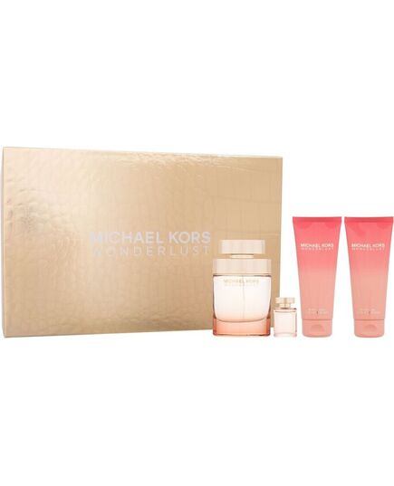 MICHAEL KORS WONDERLUST DÁRKOVÁ SADA EDP 100 ML, MINIATURKA EDP 4 ML, SPRCHOVÝ GEL 100 ML A TĚLOVÉ MLÉKO 100 ML