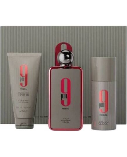 AFNAN 9 PM REBEL DÁRKOVÁ SADA EDP 100 ML, SPRCHOVÝ GEL 150 ML A DEOSPRAY 150 ML