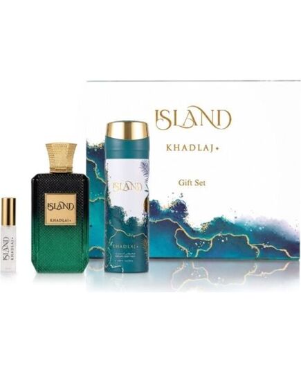 KHADLAJ ISLAND DÁRKOVÁ SADA EXTRAIT DE PARFUM 100 ML, MINIATURKA 8 ML A DEOSPRAY 200 ML 100ML